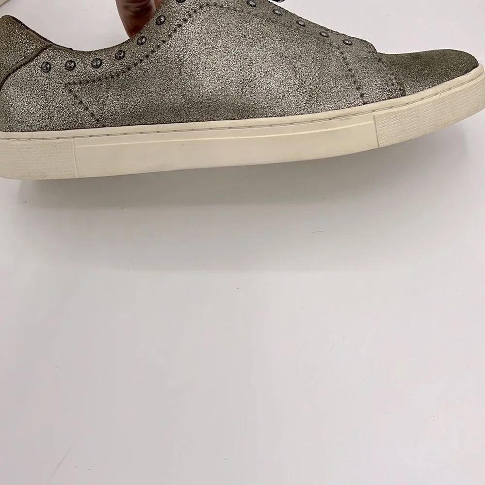 Frye & Co Victoria moto stud leather zip front sneaker